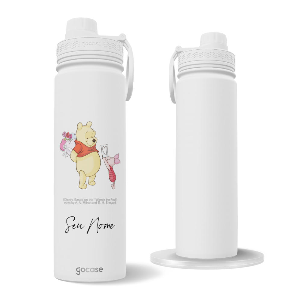 Garrafa Térmica Fresh + Ebook - Ursinho Pooh e Leitão