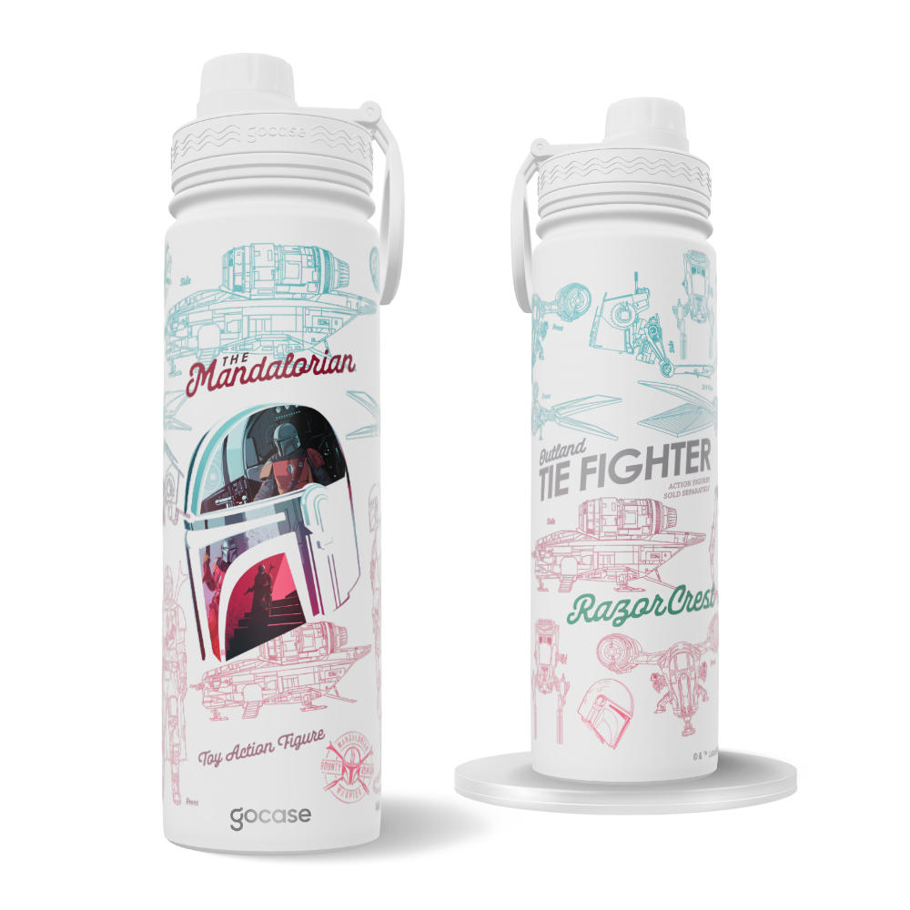 Garrafa Térmica Fresh + Ebook - The Mandalorian - Capacete Mandaloriano