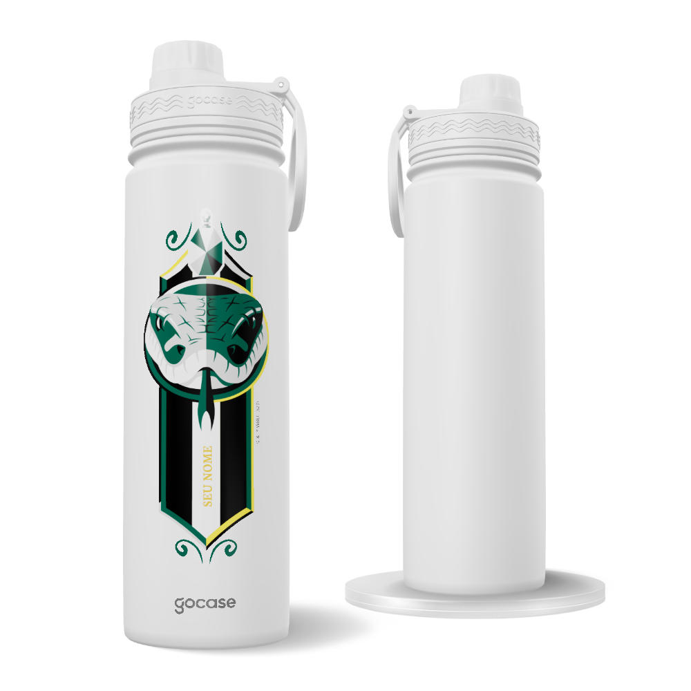 Garrafa Térmica Fresh + Ebook - Harry Potter- Escudo Slytherin