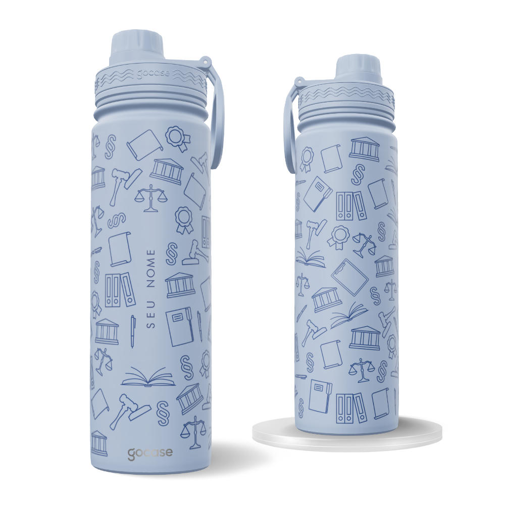 Garrafa Térmica Fresh  Azul Claro + Ebook - Advocacia