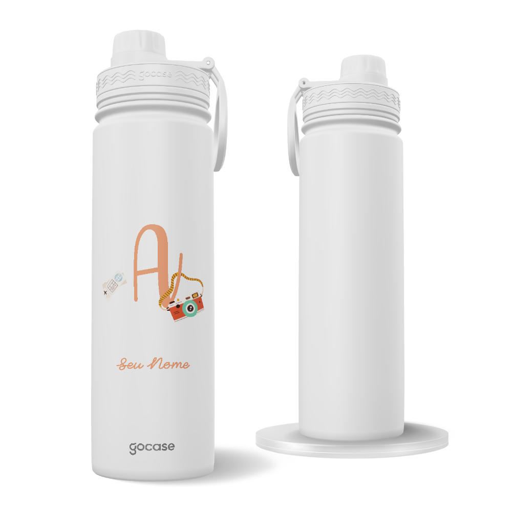 Garrafa Térmica Fresh + Ebook - Inicial e Wanderlust