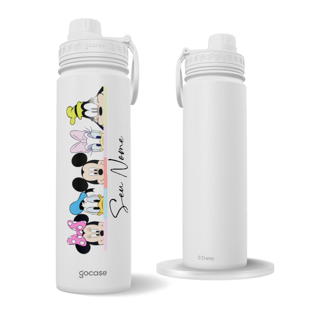 Garrafa Térmica Fresh + Ebook - Mickey e Seus Amigos - Paleta