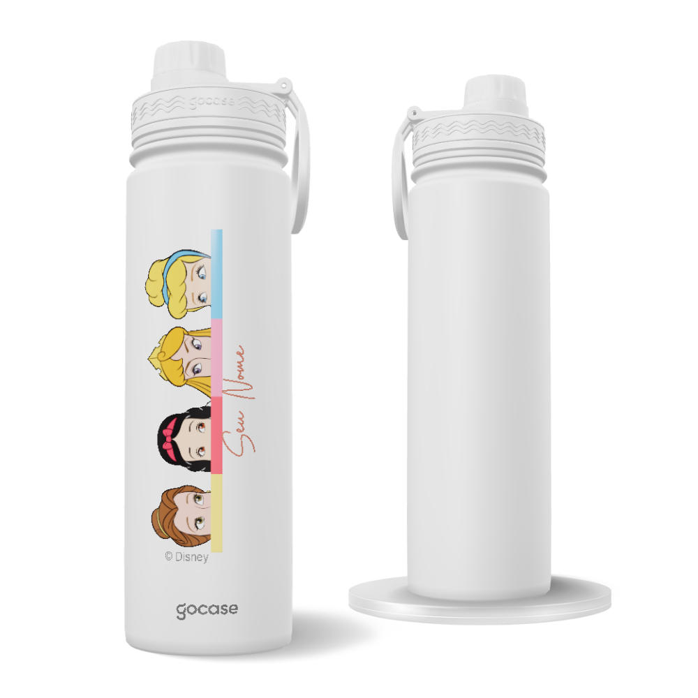 Garrafa Térmica Fresh - Princesas - Paleta de Cores