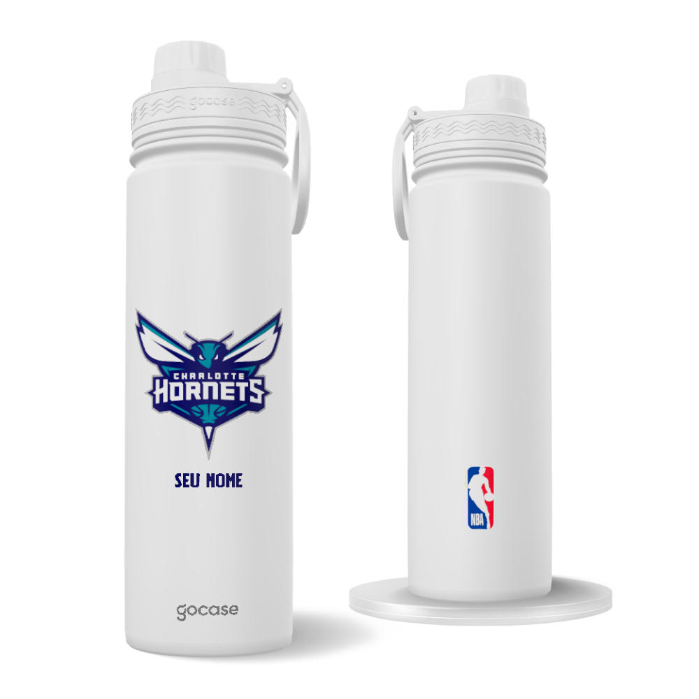 Garrafa Térmica Fresh + Ebook - Charlotte Hornets - Logo Garrafa Térmica Fresh + Ebook - Charlotte Hornets - Logo