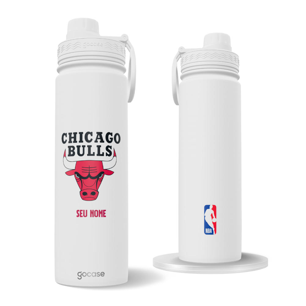 Garrafa Térmica Fresh + Ebook - Chicago Bulls - Logo Garrafa Térmica Fresh + Ebook - Chicago Bulls - Logo