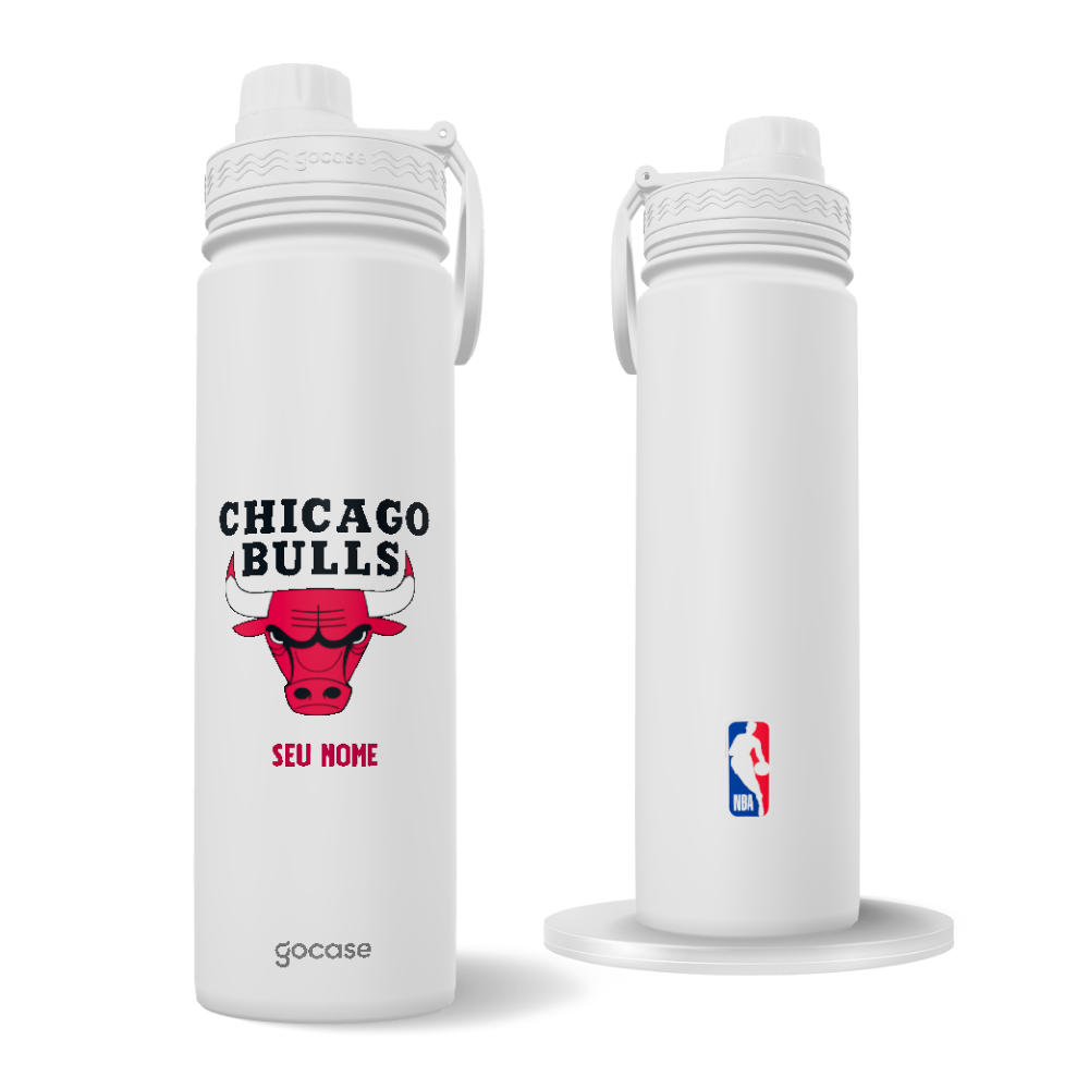 Garrafa Térmica Fresh + Ebook - Chicago Bulls - Logo Garrafa Térmica Fresh + Ebook - Chicago Bulls - Logo