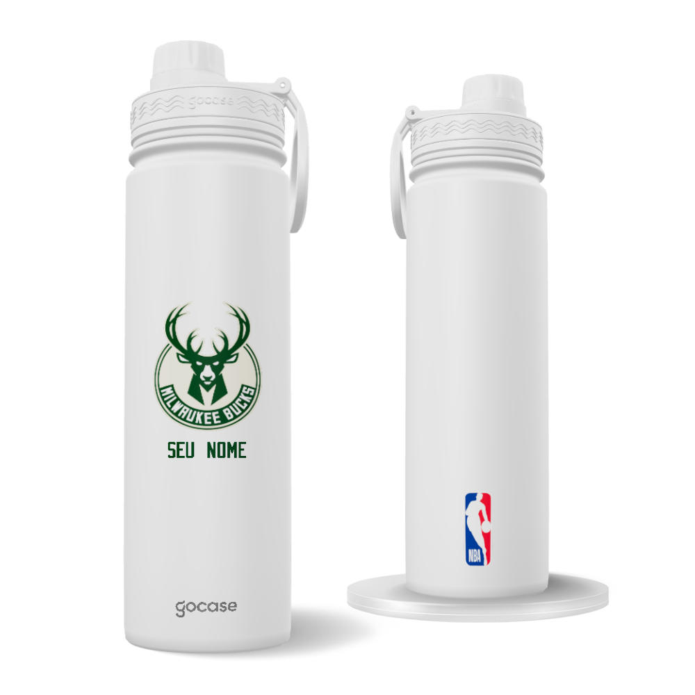 Garrafa Térmica Fresh + Ebook - Milwaukee Bucks - Logo