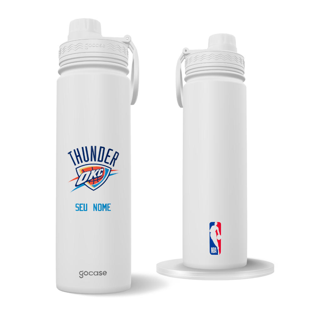 Garrafa Térmica Fresh + Ebook - Oklahoma City Thunder - Logo Garrafa Térmica Fresh + Ebook - Oklahoma City Thunder - Logo