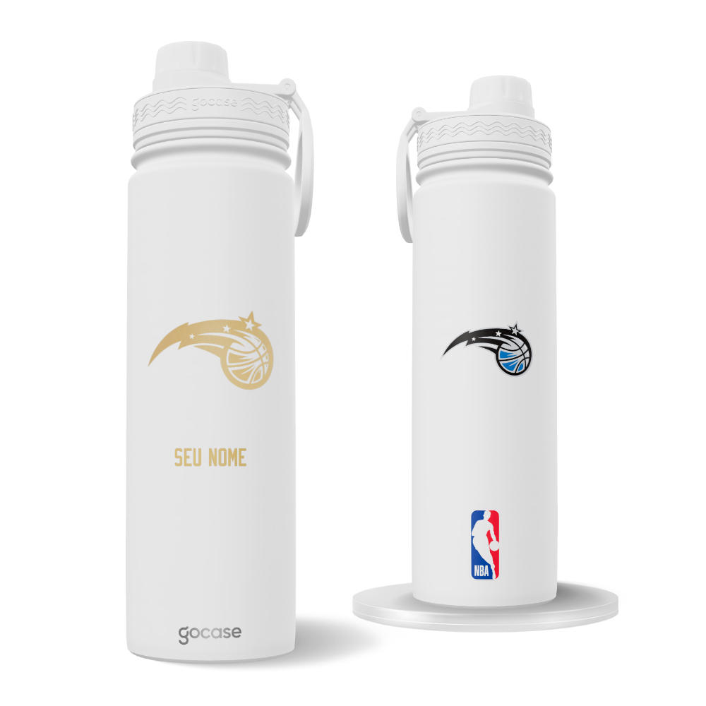 Garrafa Térmica Fresh + Ebook - Orlando Magic - Escudo Dourado
