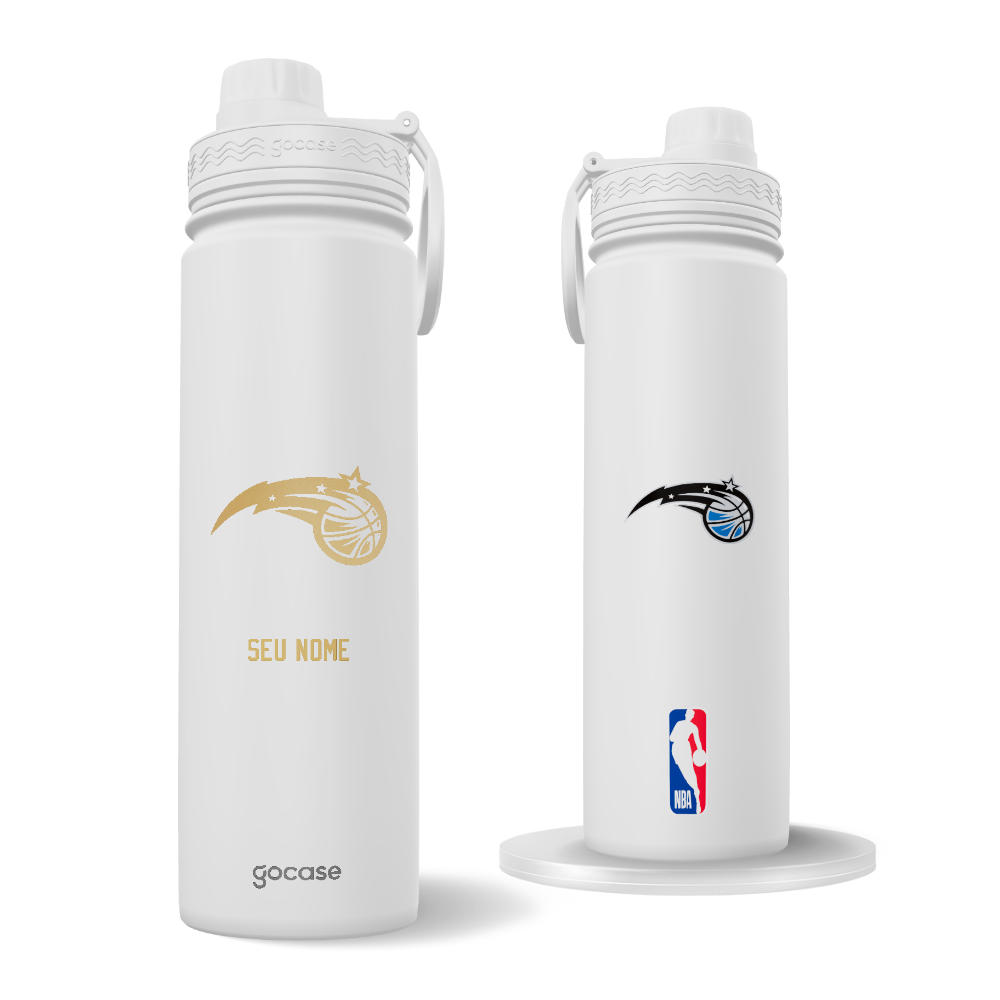 Garrafa Térmica Fresh + Ebook - Orlando Magic - Escudo Dourado Garrafa Térmica Fresh + Ebook - Orlando Magic - Escudo Dourado