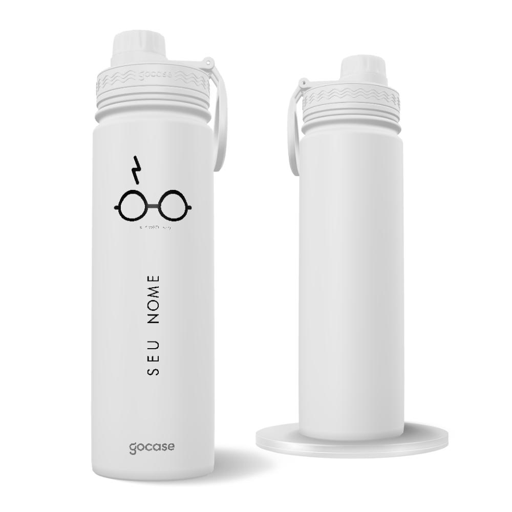 Garrafa Térmica Fresh + Ebook - Harry Potter - Óculos do Harry Minimalista