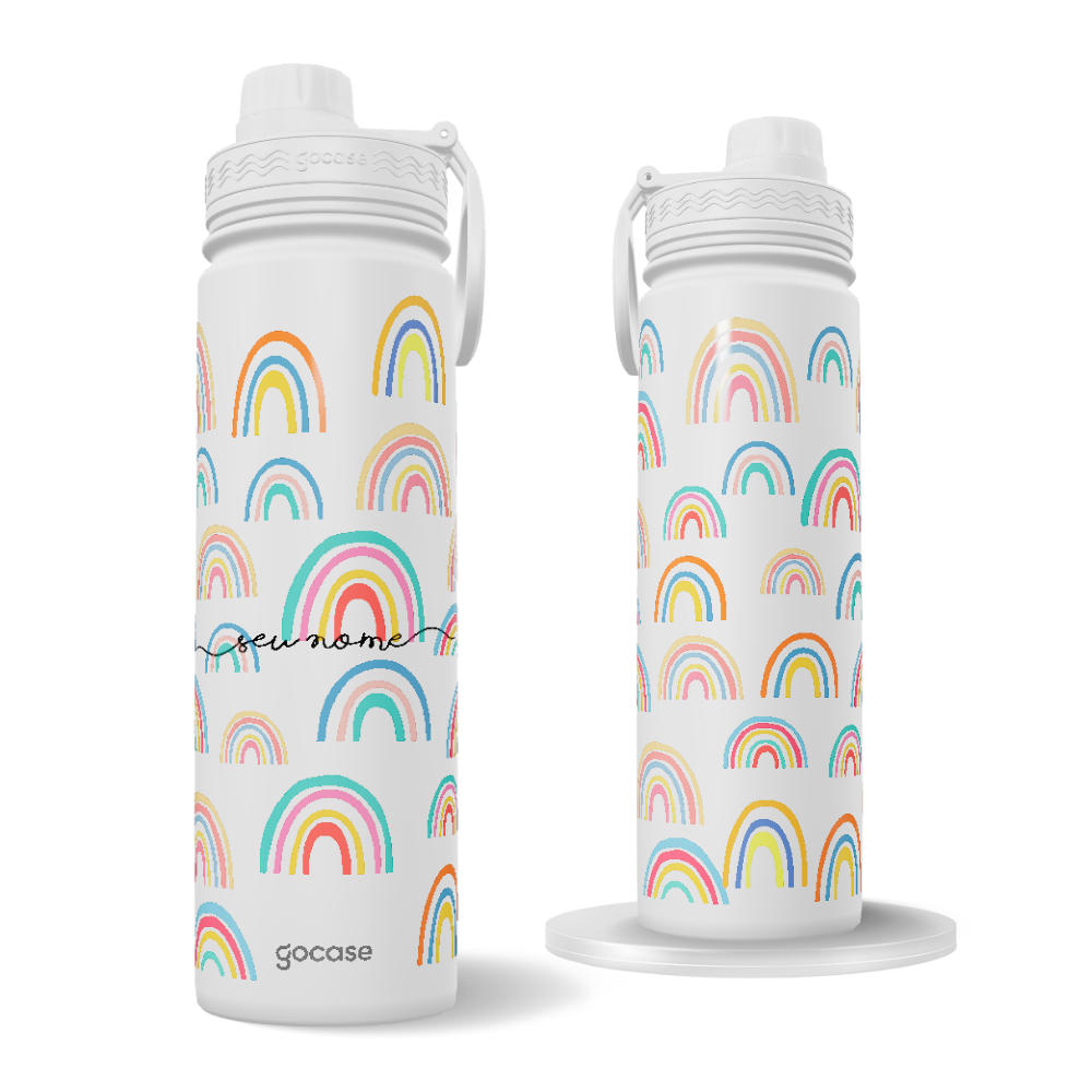 Garrafa Térmica Fresh + Ebook - Cute Rainbow