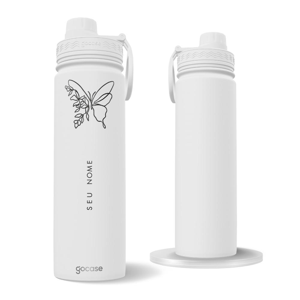 Garrafa Térmica Fresh + Ebook - Borboleta Botânica