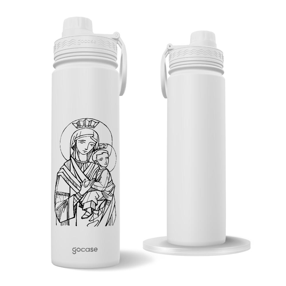 Garrafa Térmica Fresh + Ebook - Nossa Senhora do Perpétuo Socorro Lineart