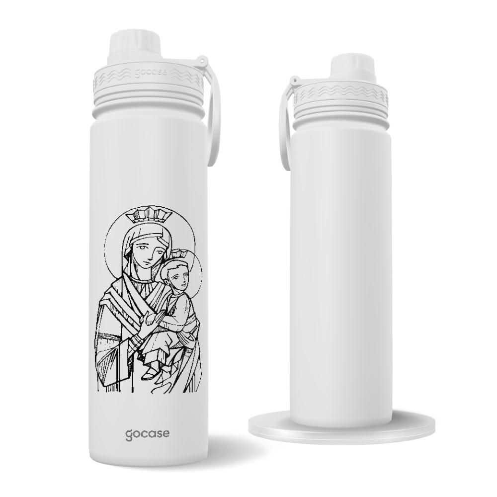 Garrafa Térmica Fresh + Ebook - Nossa Senhora do Perpétuo Socorro Lineart