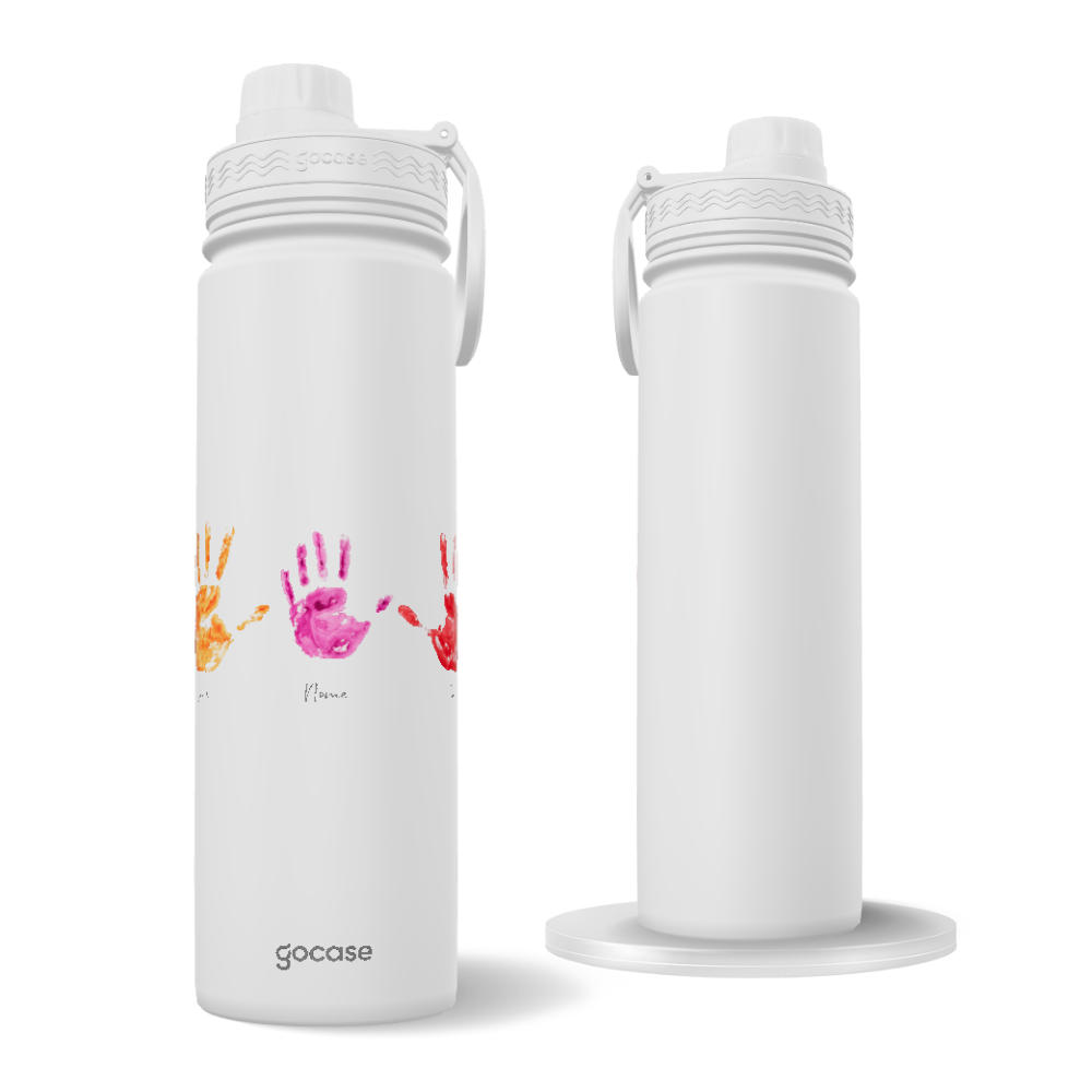 Garrafa Térmica Fresh + Ebook - Family Hand Print
