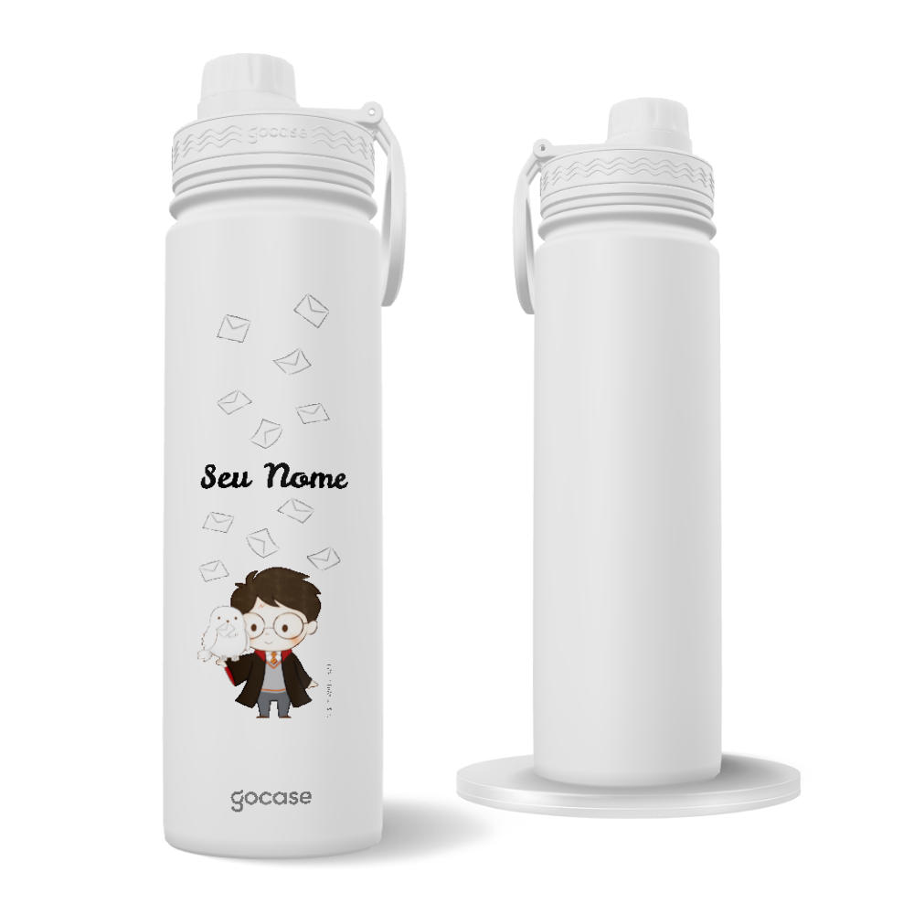 Garrafa Térmica Fresh + Ebook - Harry Potter - Harry e Edwiges