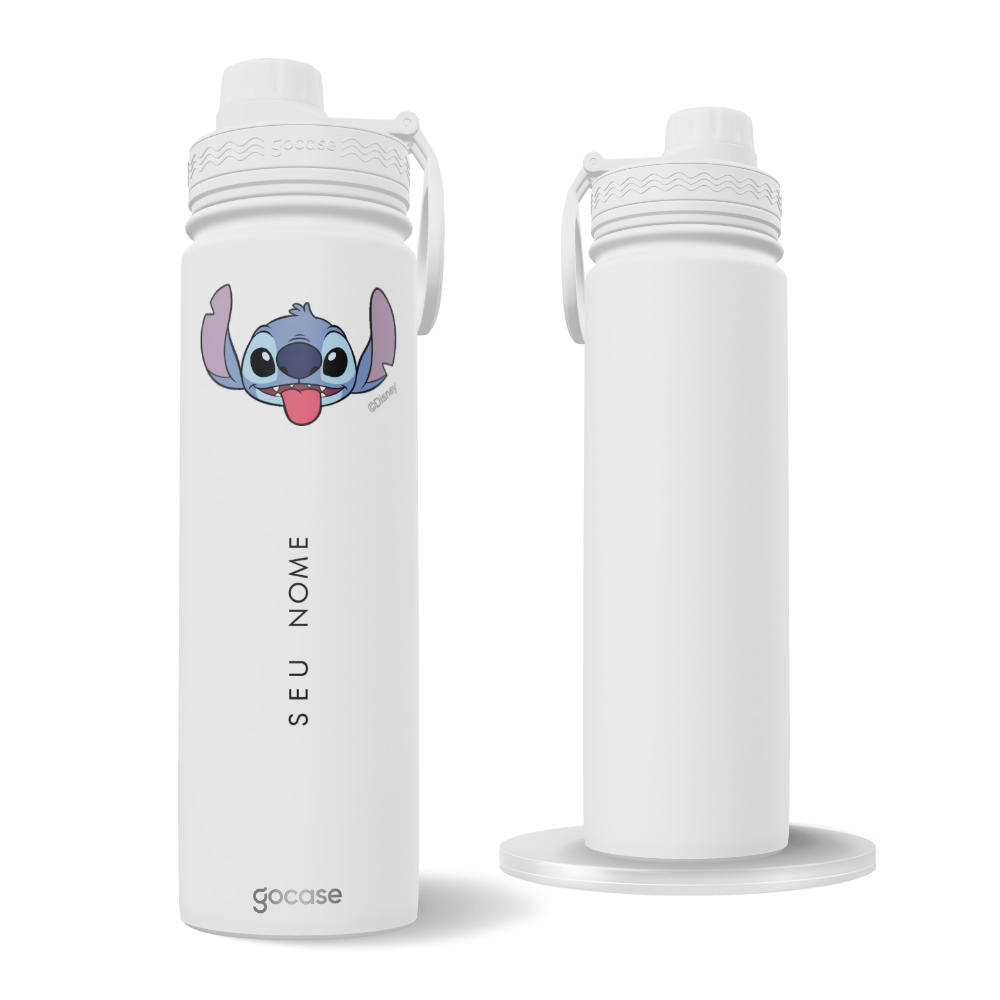 Garrafa Térmica Fresh + Ebook - Stitch Rostinho