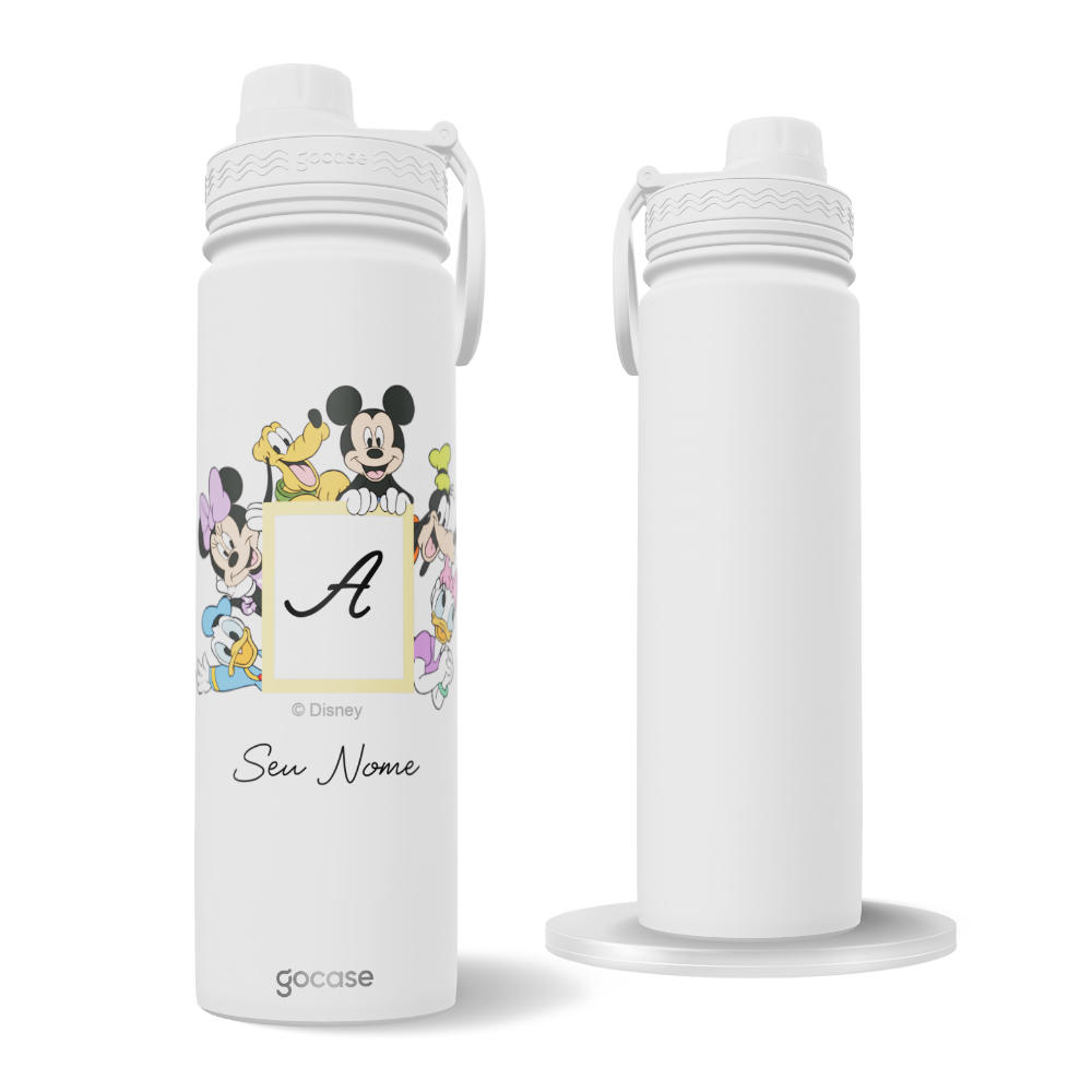 Garrafa Térmica Fresh + Ebook - Mickey e Seus Amigos - Inicial