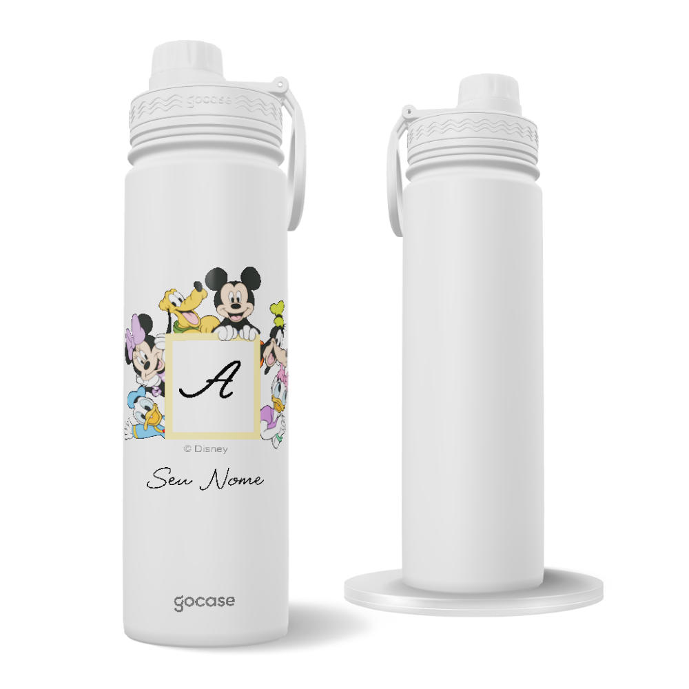 Garrafa Térmica Fresh + Ebook - Mickey e Seus Amigos - Inicial