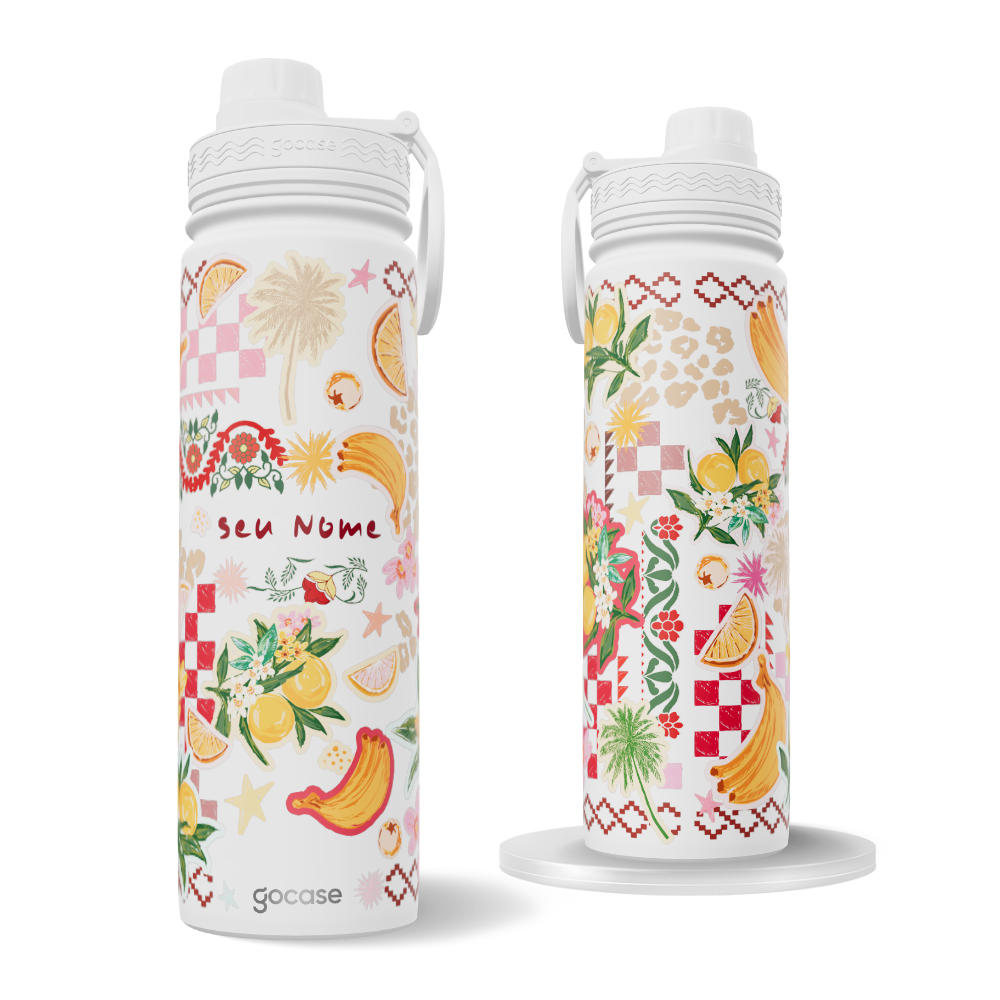 Garrafa Térmica Fresh + Ebook - Tropical Vibe