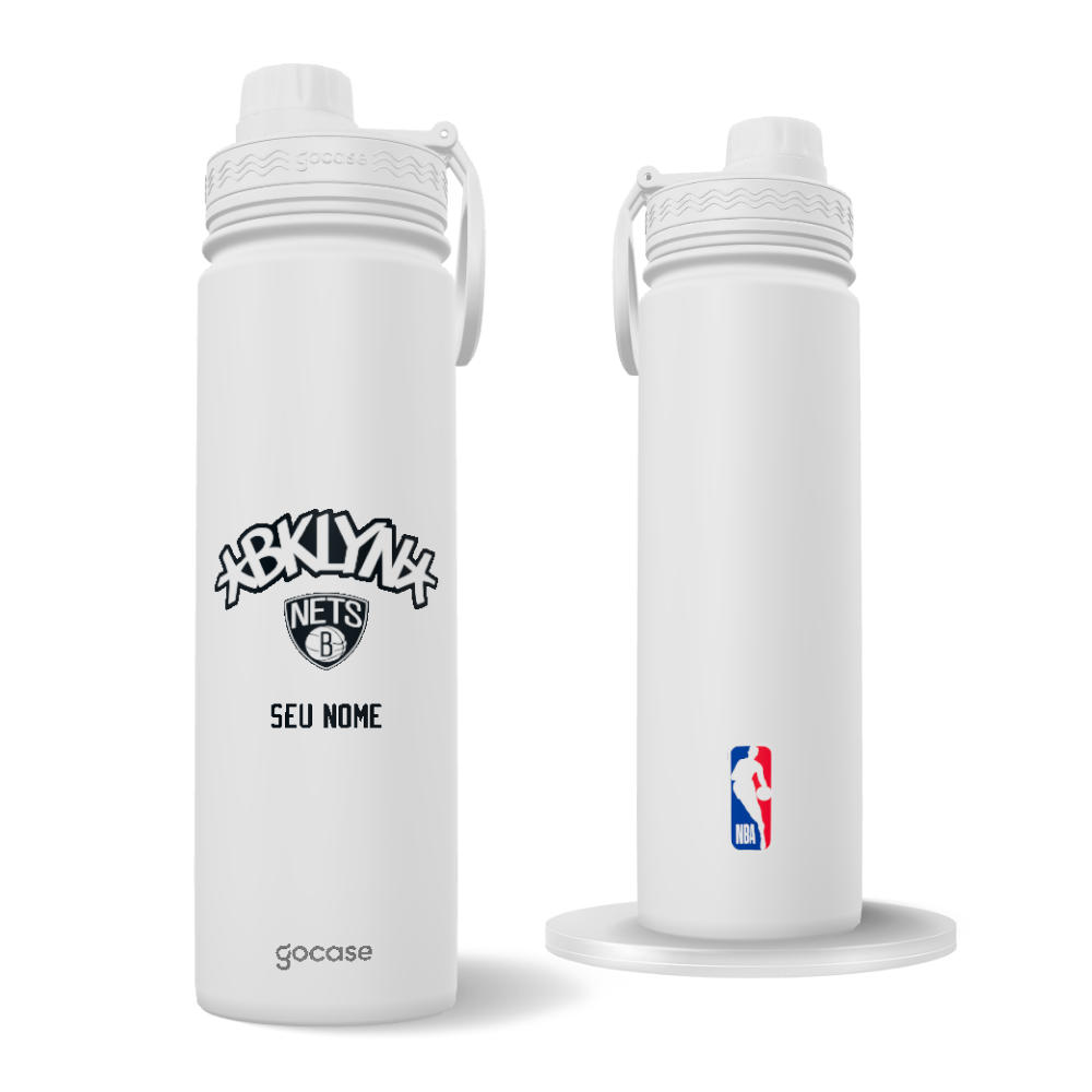 Garrafa Térmica Fresh + Ebook - Brooklyn Nets - Logo