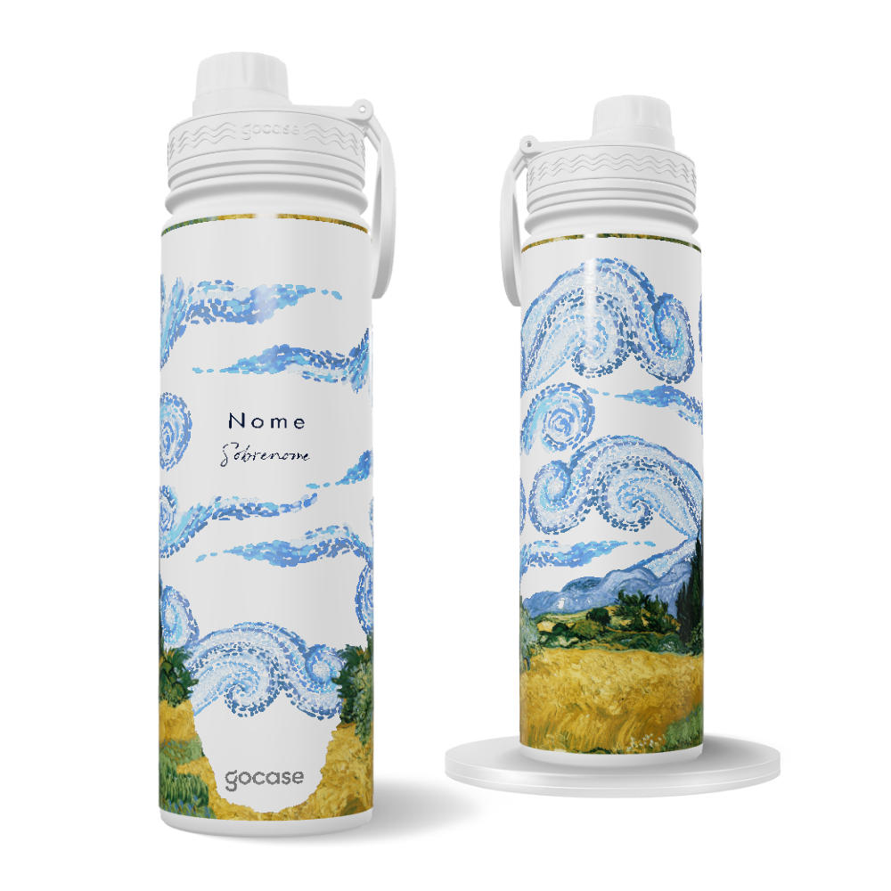 Garrafa Térmica Fresh + Ebook - Van Gogh - Campo de trigo