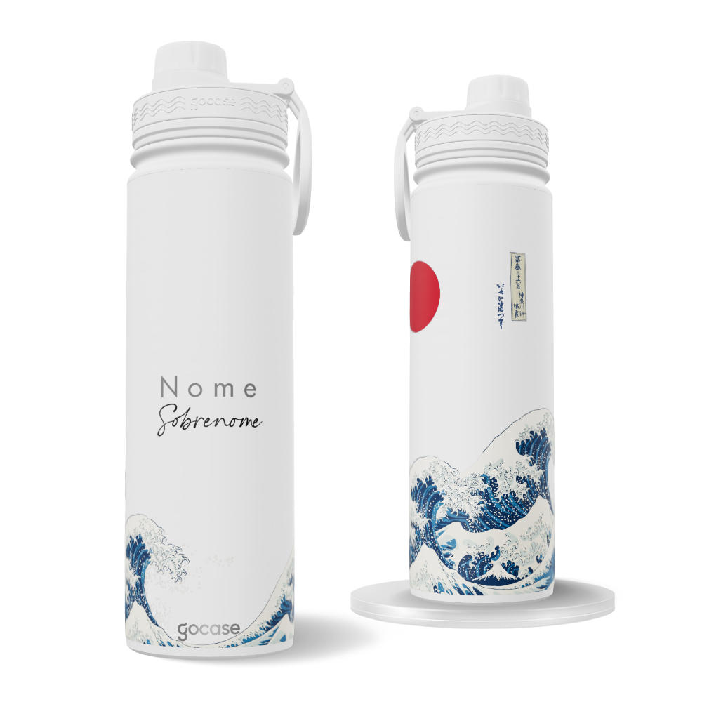 Garrafa Térmica Fresh + Ebook - Hokusai - A Grande Onda