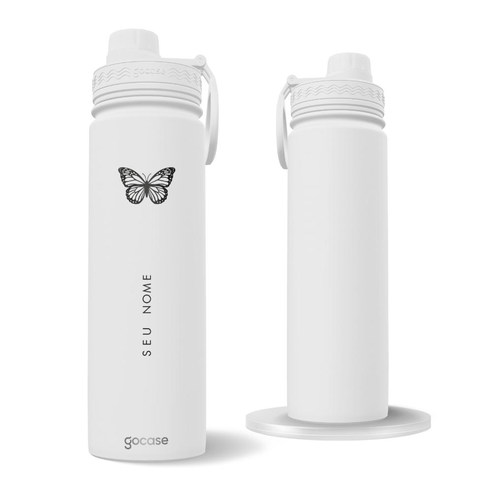 Garrafa Térmica Fresh + Ebook - Borboleta Minimalista