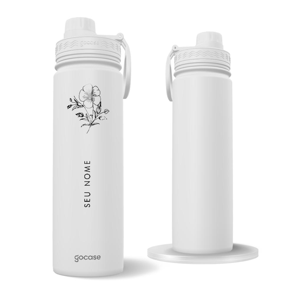 Garrafa Térmica Fresh + Ebook - Elementos Florais Minimalistas