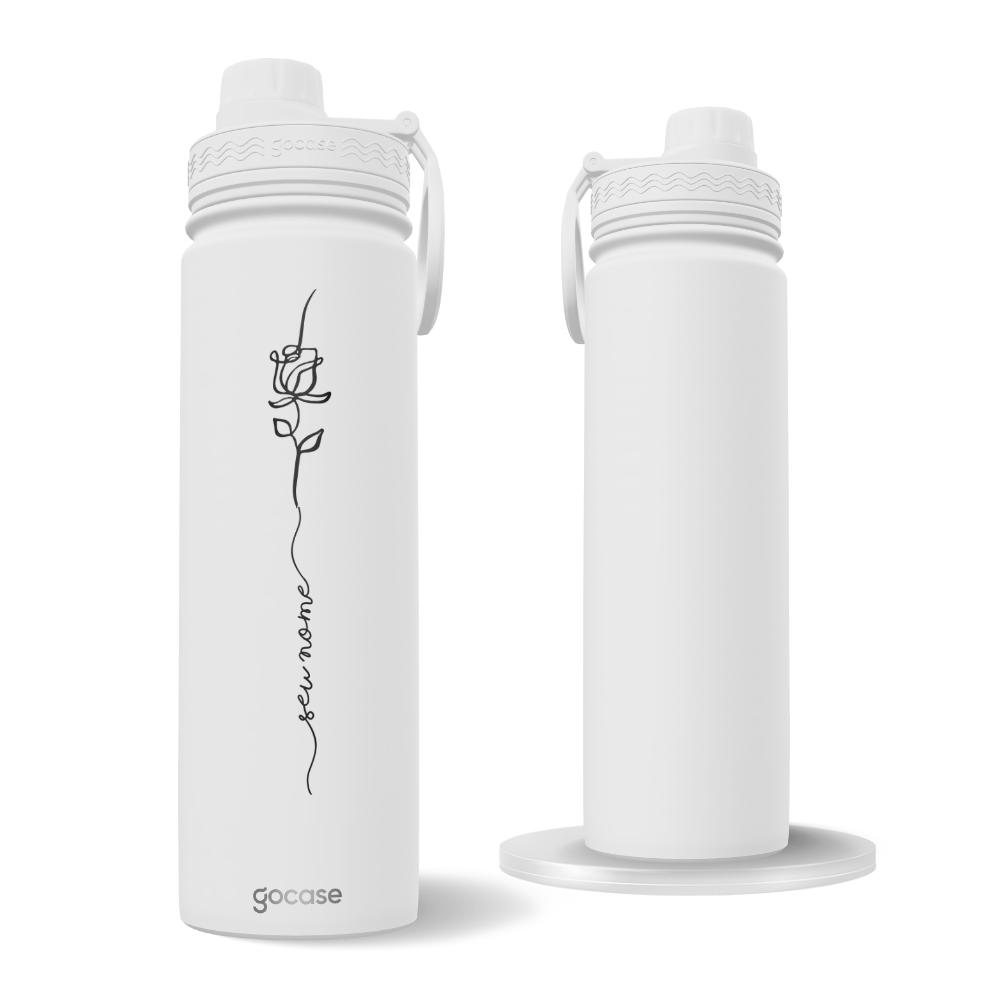 Garrafa Térmica Fresh + Ebook - Rose Line Art