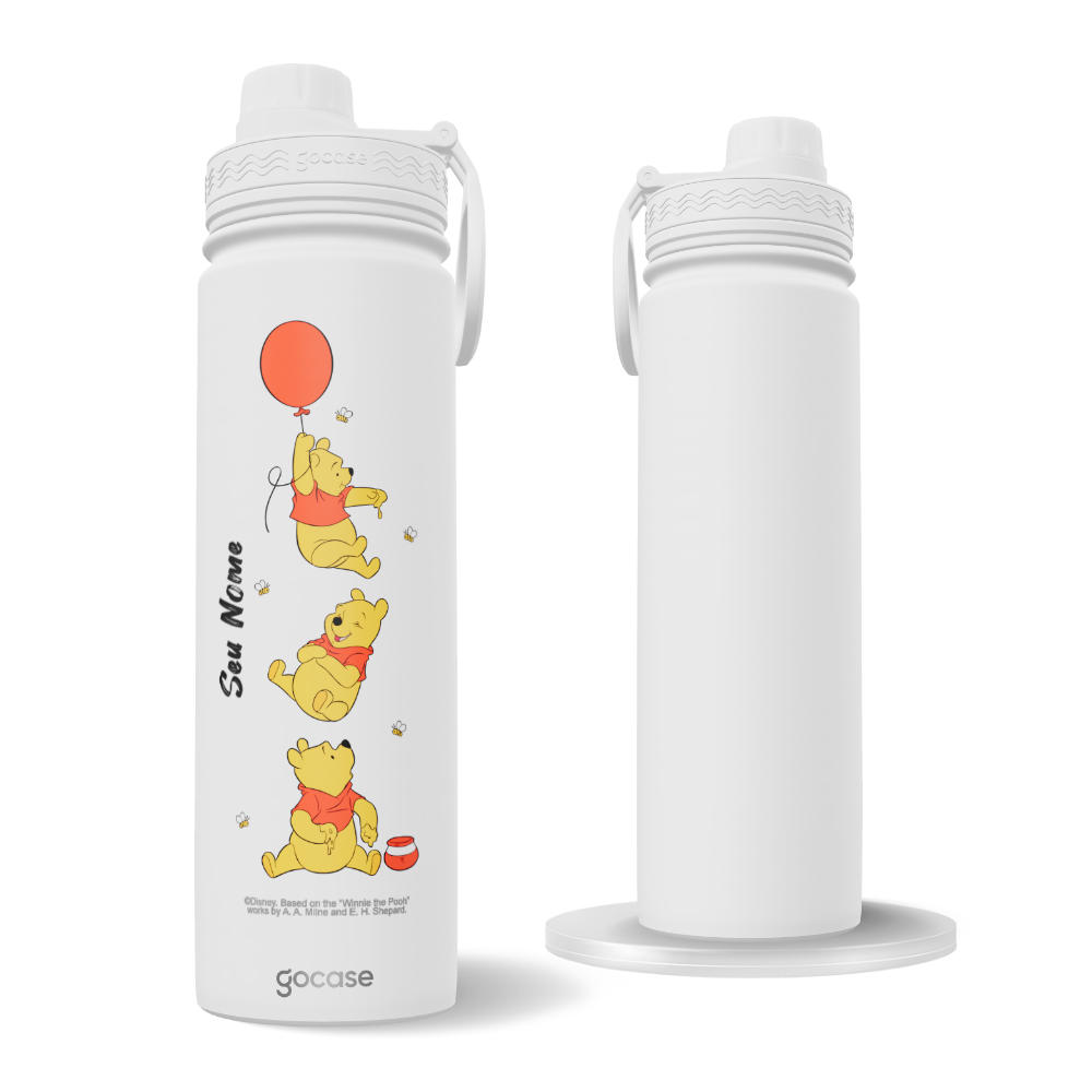 Garrafa Térmica Fresh + Ebook - Potes de Mel do Pooh