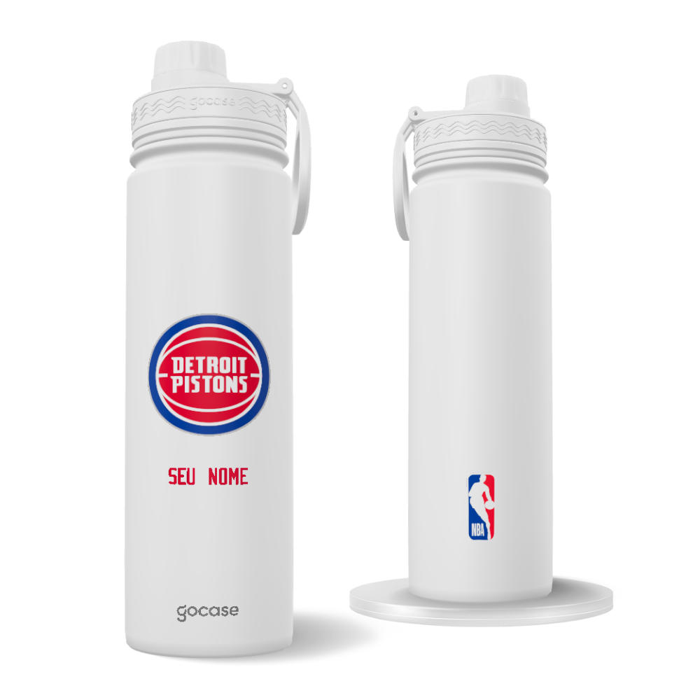 Garrafa Térmica Fresh + Ebook - Detroit Pistons - Logo Garrafa Térmica Fresh + Ebook - Detroit Pistons - Logo