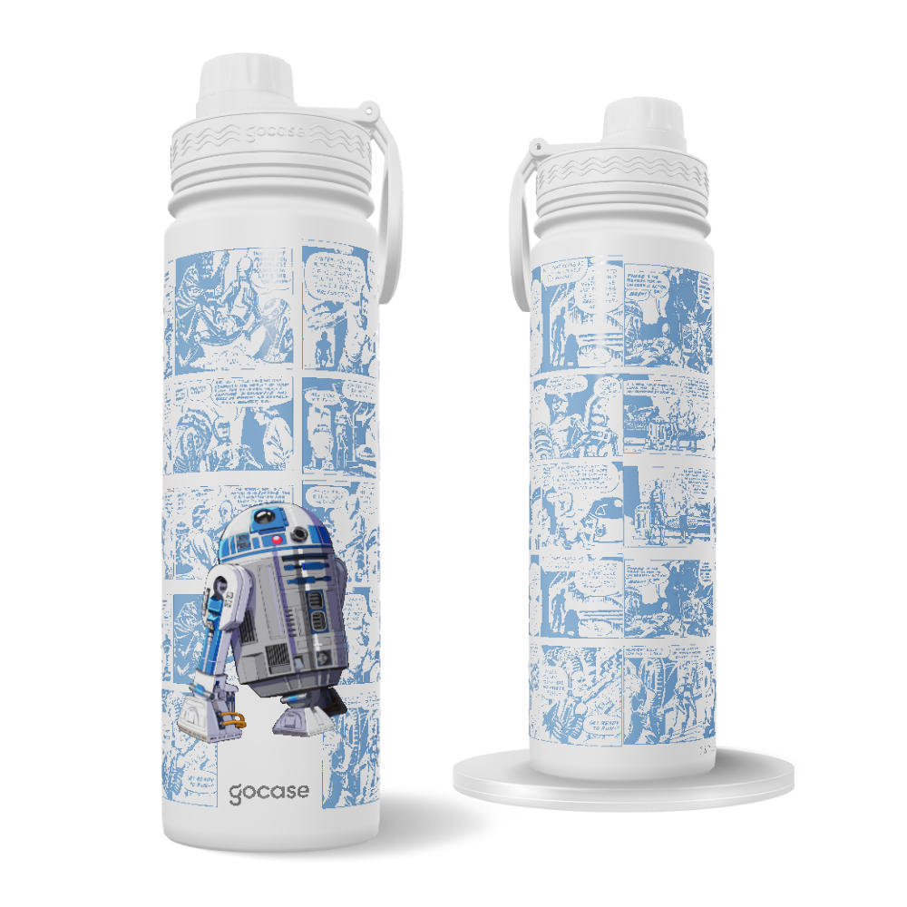 Garrafa Térmica Fresh + Ebook - Star Wars - HQ R2D2