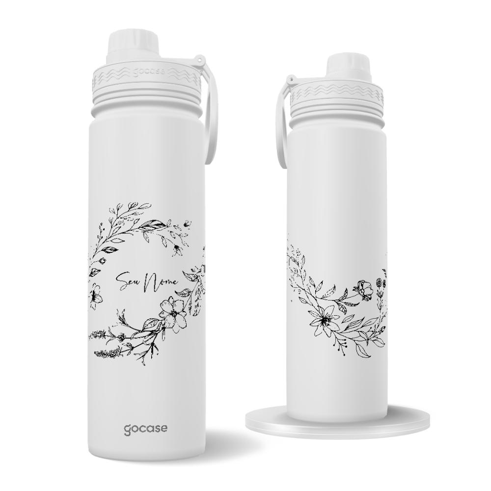 Garrafa Térmica Fresh + Ebook - Ramo de Flor Linear