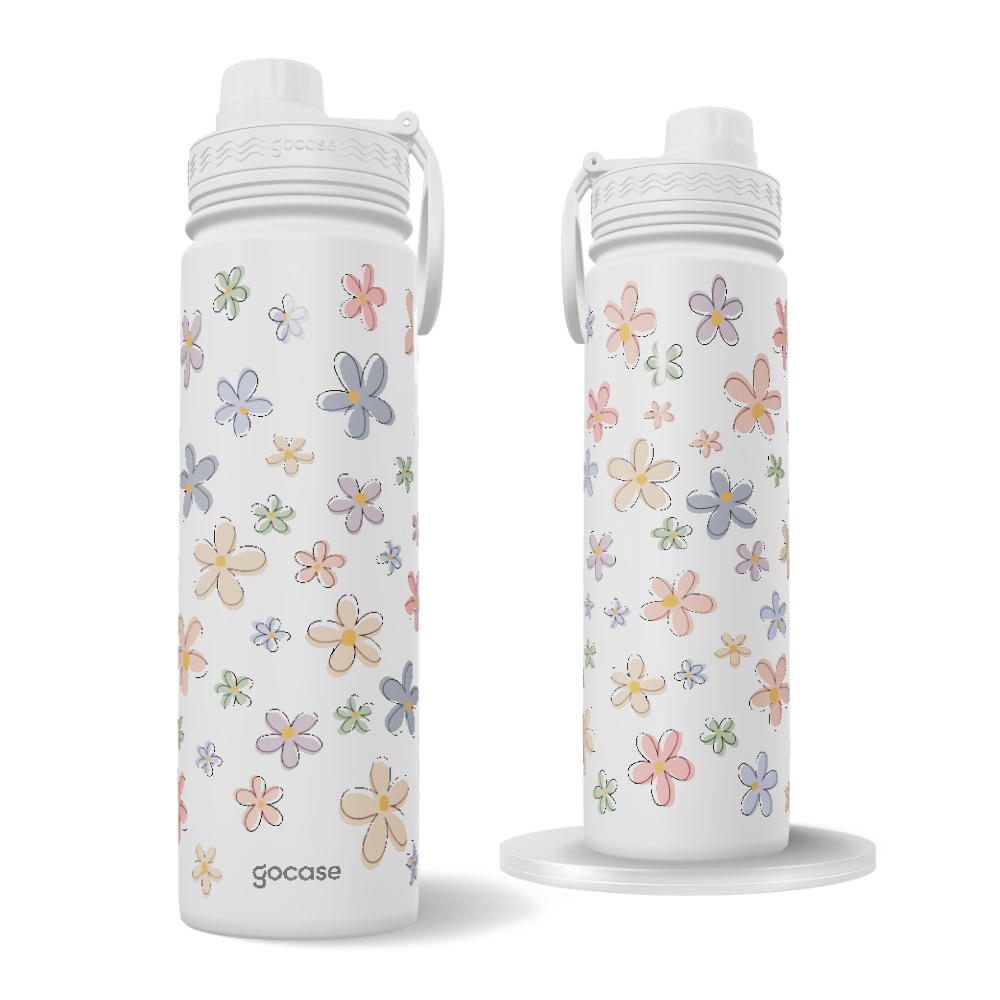 Garrafa Térmica Fresh + Ebook - Flores Divertidas