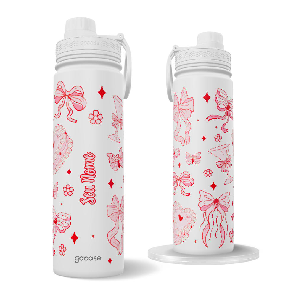 Garrafa Térmica Fresh + Ebook - Soft Rosé Elements
