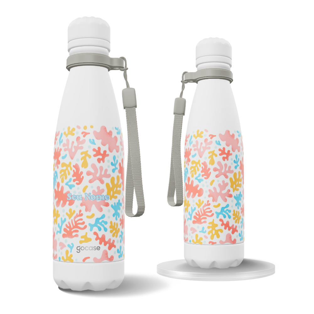 Garrafa Térmica Urban + Ebook - Corais Abstratos