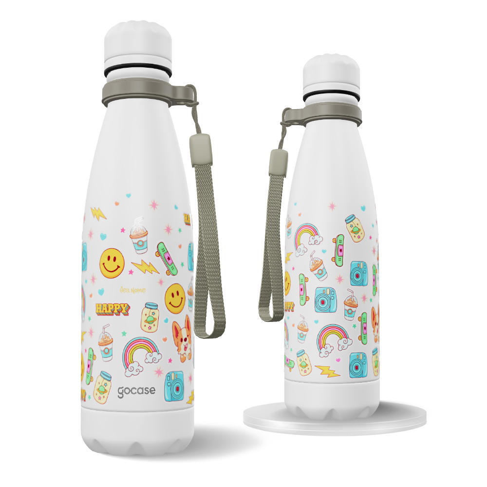 Garrafa Térmica Urban + Ebook - Cute Stickers
