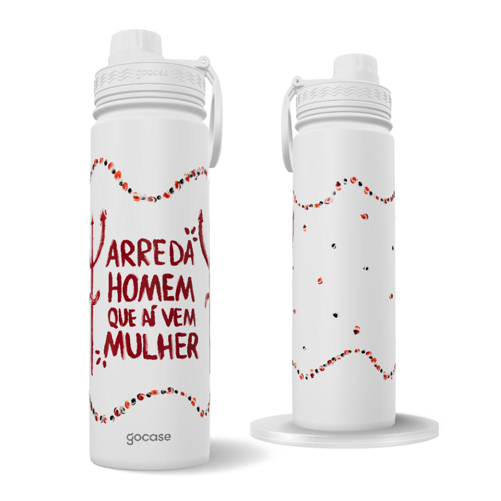 Garrafa Térmica Fresh + Ebook - Exu - Arreda Homem Que Aí Vem Mulher