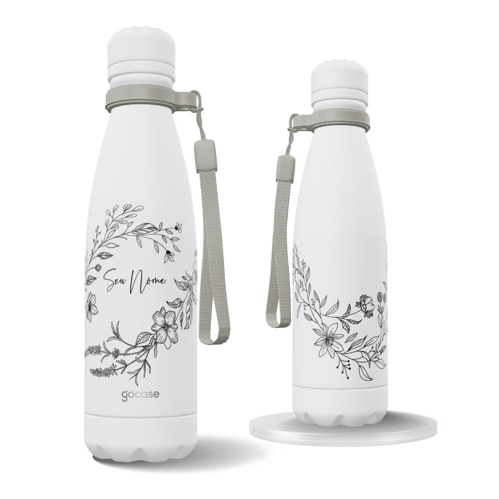 Garrafa Térmica Urban + Ebook - Ramo de Flor Linear