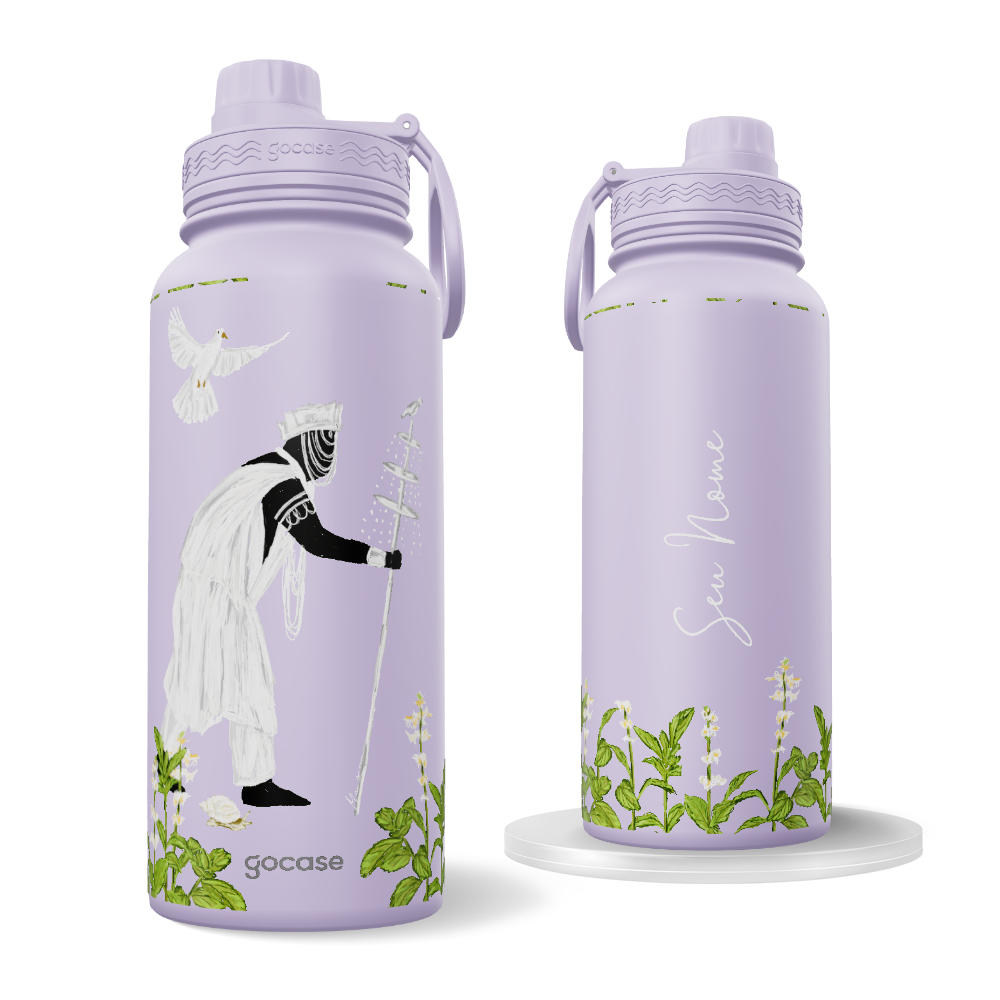 Garrafa Térmica Fresh + Ebook - Oxalá - Pai de Todos