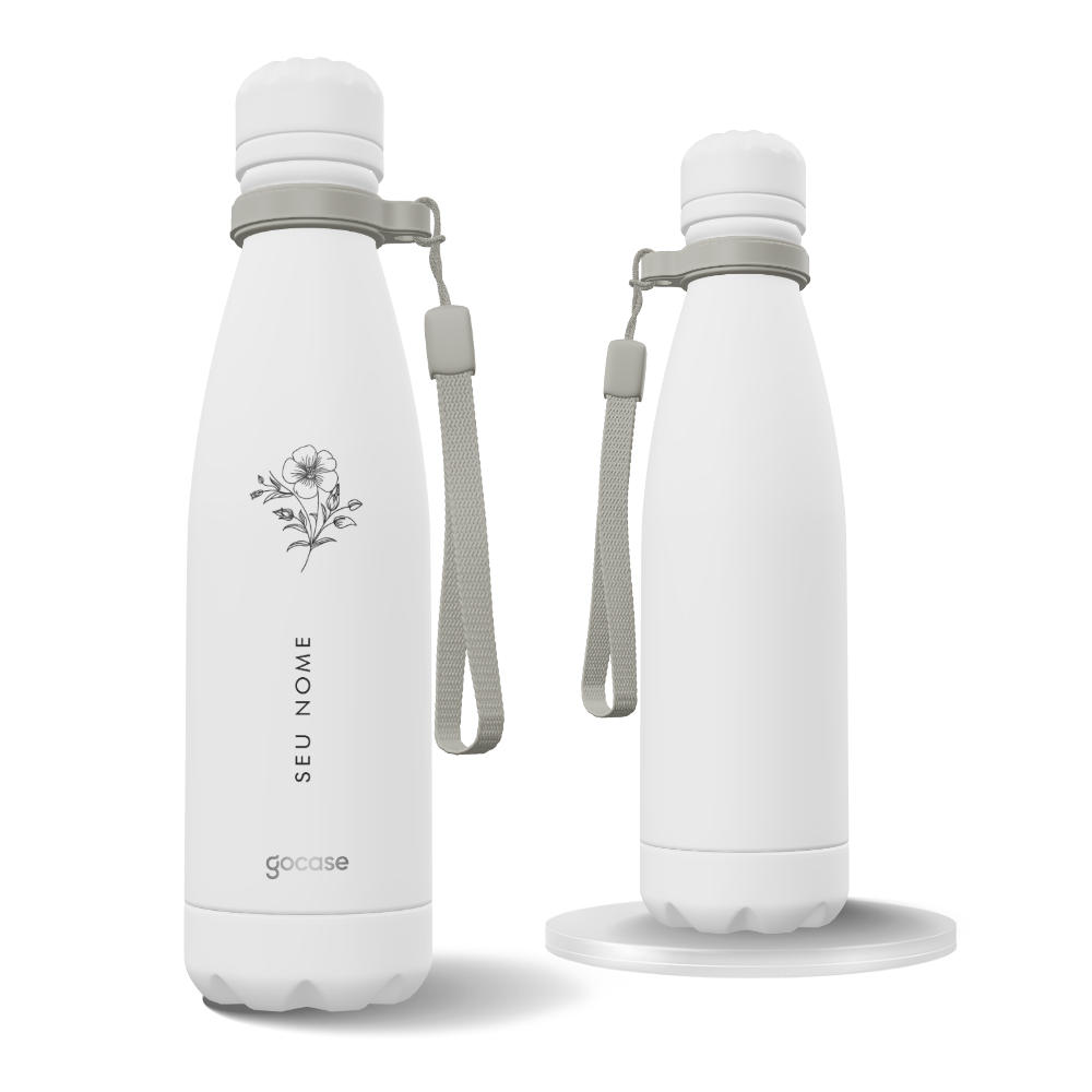 Garrafa Térmica Urban + Ebook - Elementos Florais Minimalistas