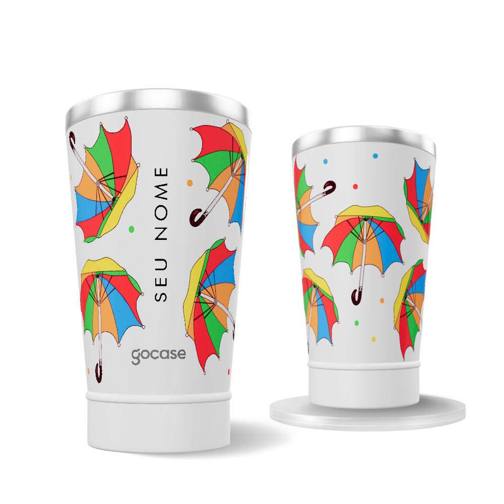 Copo Térmico + Ebook - Sombrinha Frevo