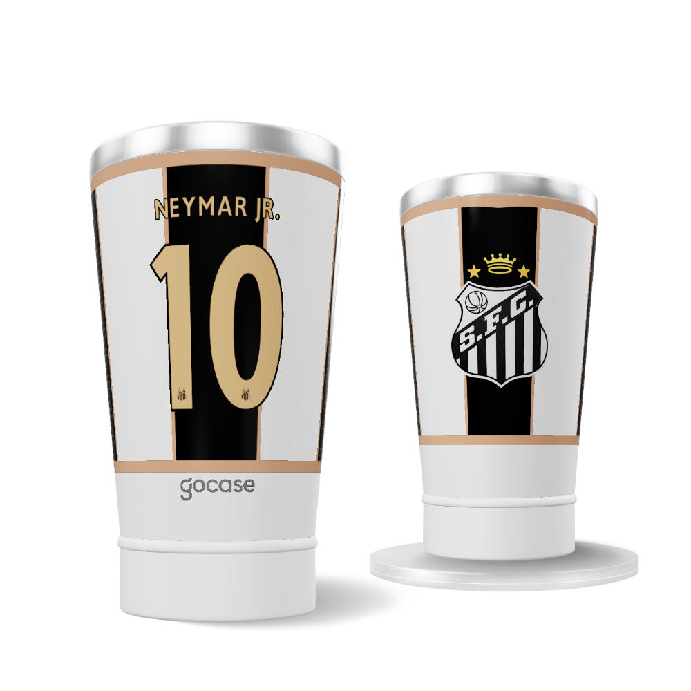  Copo Térmico Cerveja + Ebook - Santos - Escudo 2024 Personalizado