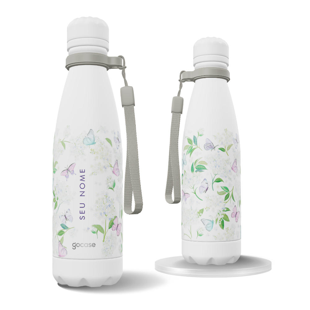 Garrafa Térmica Urban + Ebook - Boboletas no Campo