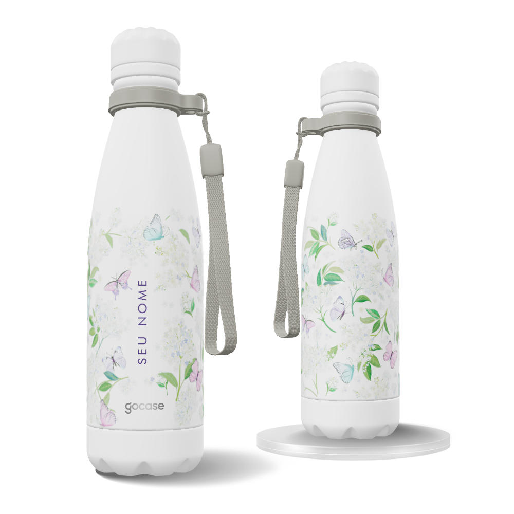 Garrafa Térmica Urban + Ebook - Boboletas no Campo