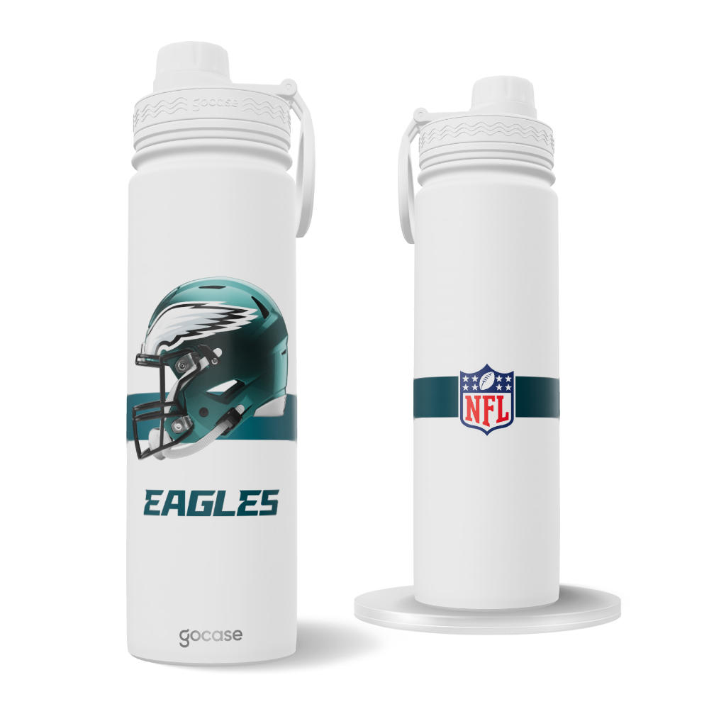Garrafa Térmica Fresh + Ebook - NFL - Philadelphia Eagles - Helmet