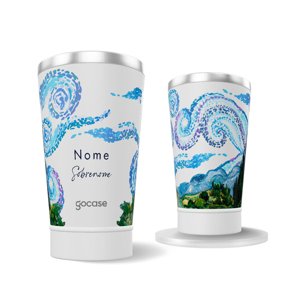 Copo Térmico + Ebook - Van Gogh - Campo de trigo