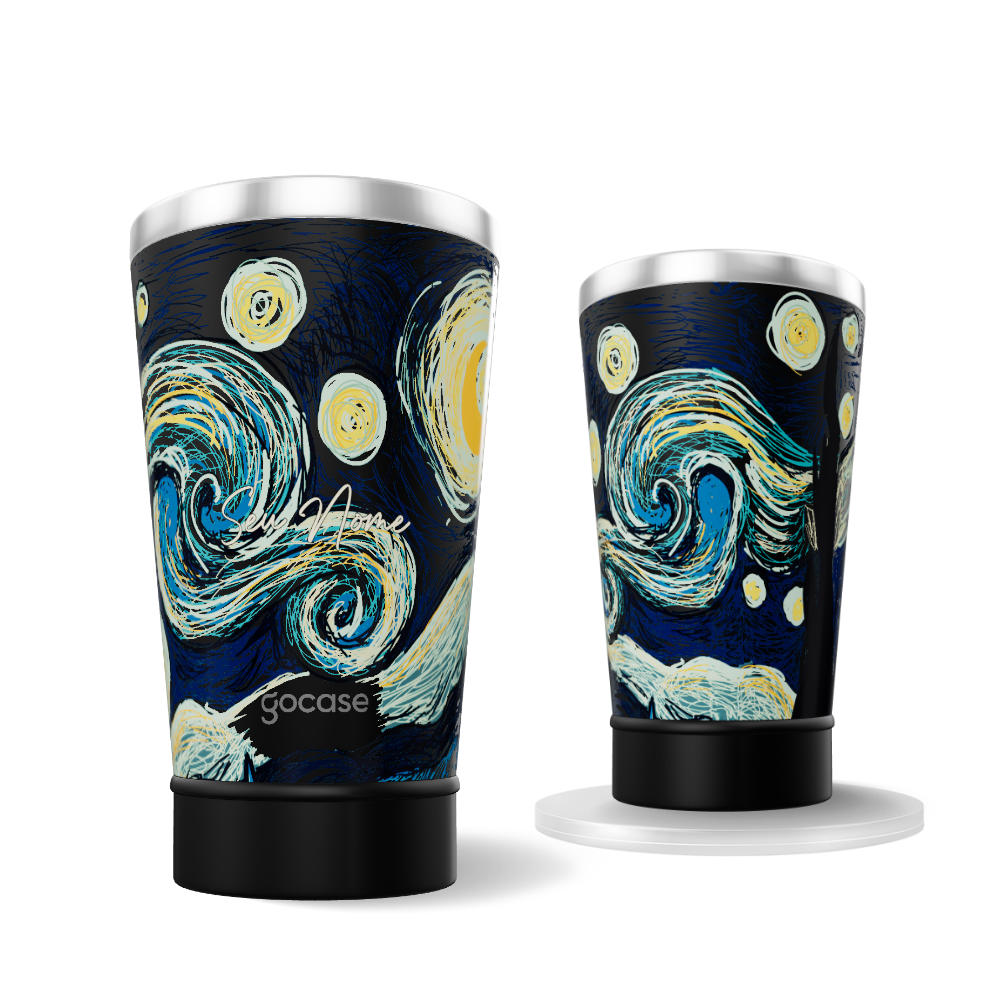 Copo Térmico + Ebook - Van Gogh - Noite Estrelada